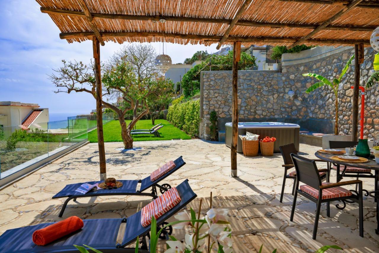 Villa Mimina - Exclusive Villa With Garden, Jacuzzi And Sea View Praiano Exterior photo