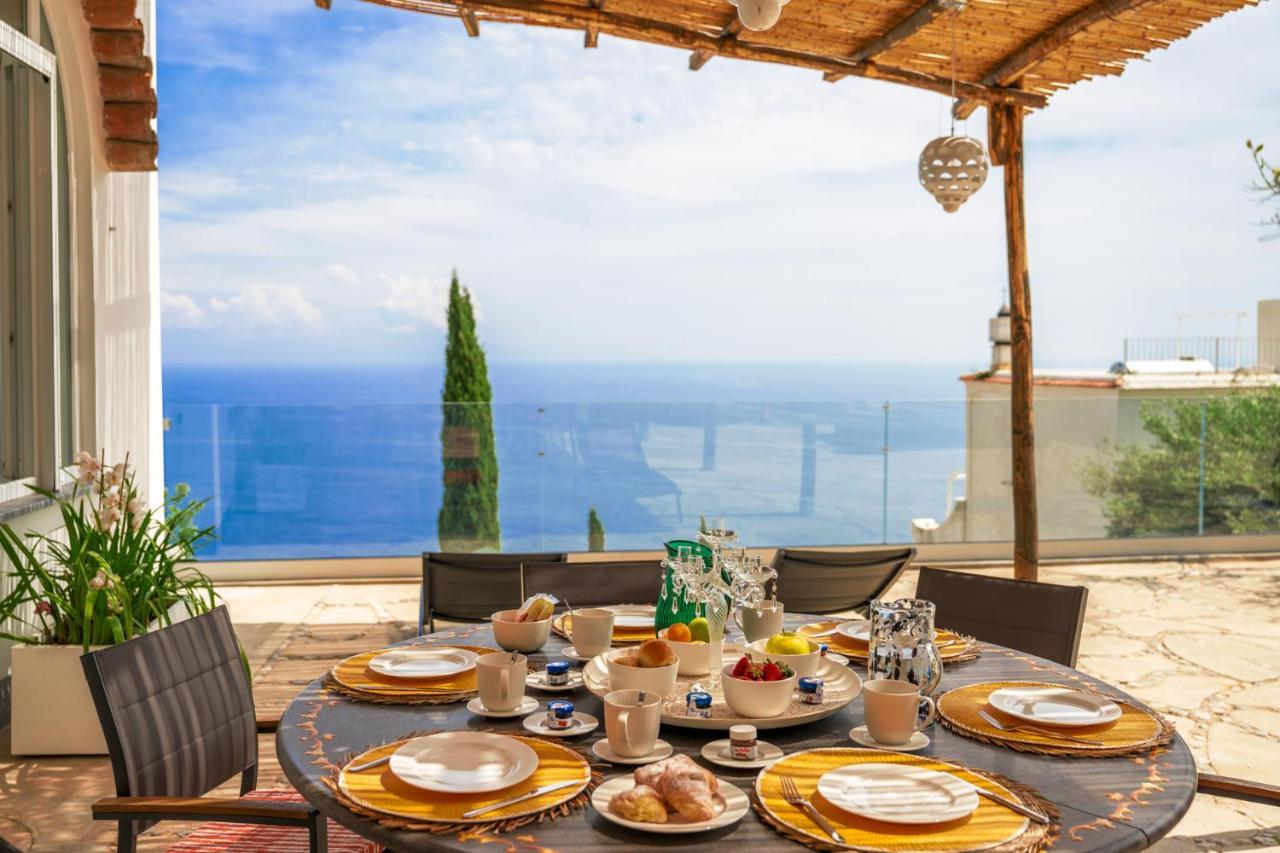 Villa Mimina - Exclusive Villa With Garden, Jacuzzi And Sea View Praiano Exterior photo